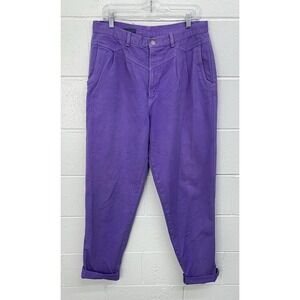 VTG Women's 90s Purple Denim Rocky Mountain Jeans Sz 33 1990s Rockies Bareback